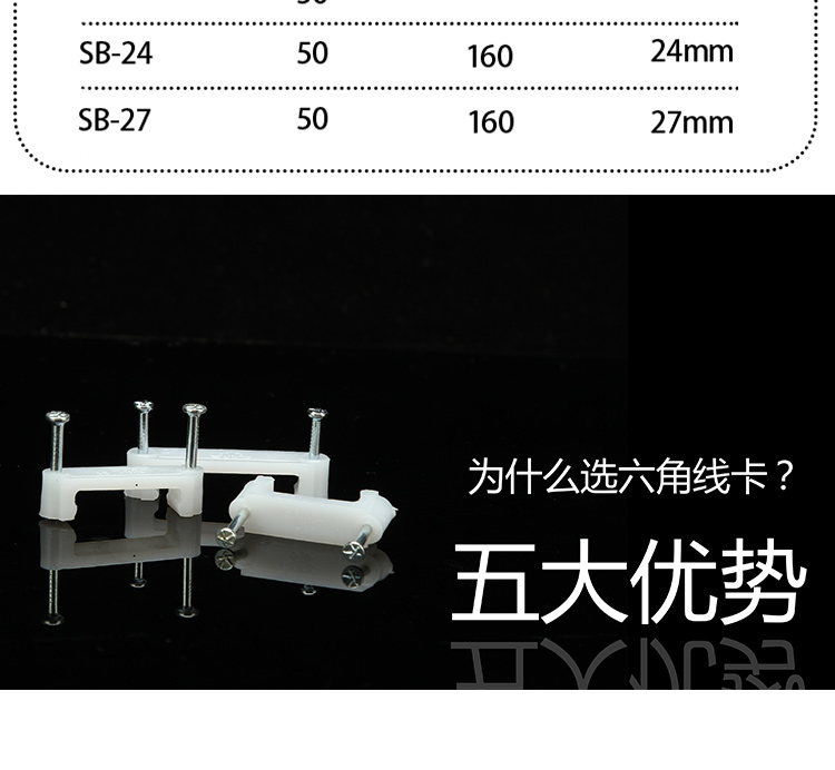 雙釘扁線卡